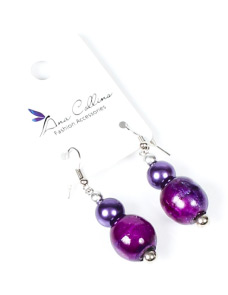 E001PI - Earrings Papaya Ball