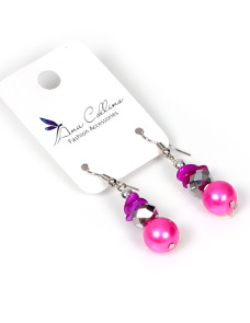 E048HP - Earrings Crystal Pearl