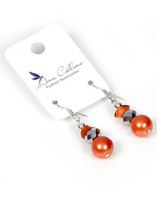 E048OC - Earrings Crystal Pearl