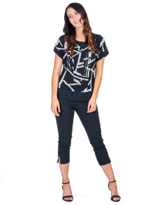 V3568 - Poly Crochet Top